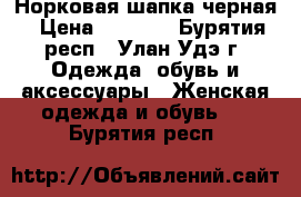 Норковая шапка черная › Цена ­ 4 000 - Бурятия респ., Улан-Удэ г. Одежда, обувь и аксессуары » Женская одежда и обувь   . Бурятия респ.